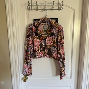 Floral Crop Sweatshirt